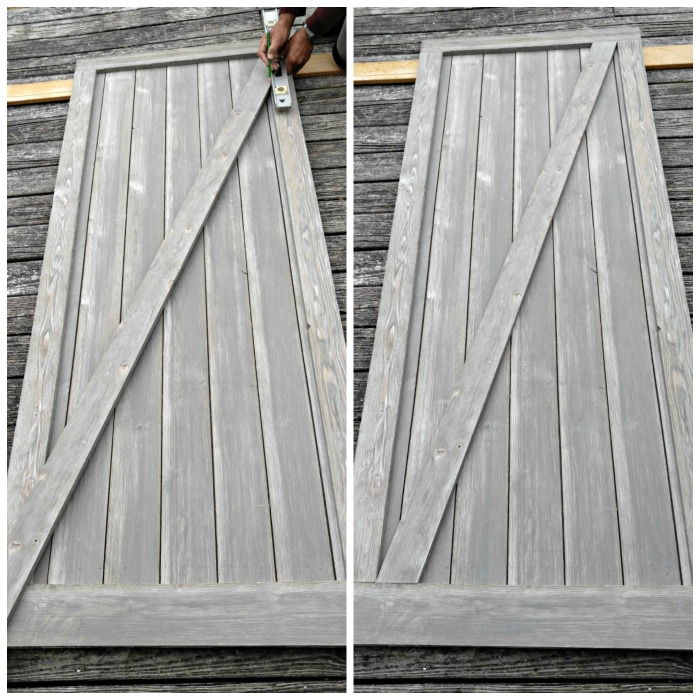 Finishing up the shiplap barn door