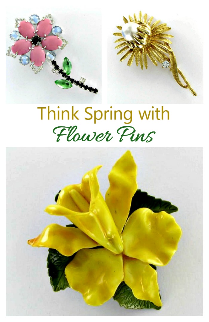 The the weather is cold and blustery, flower pins add a touch of spring to your wardrobe