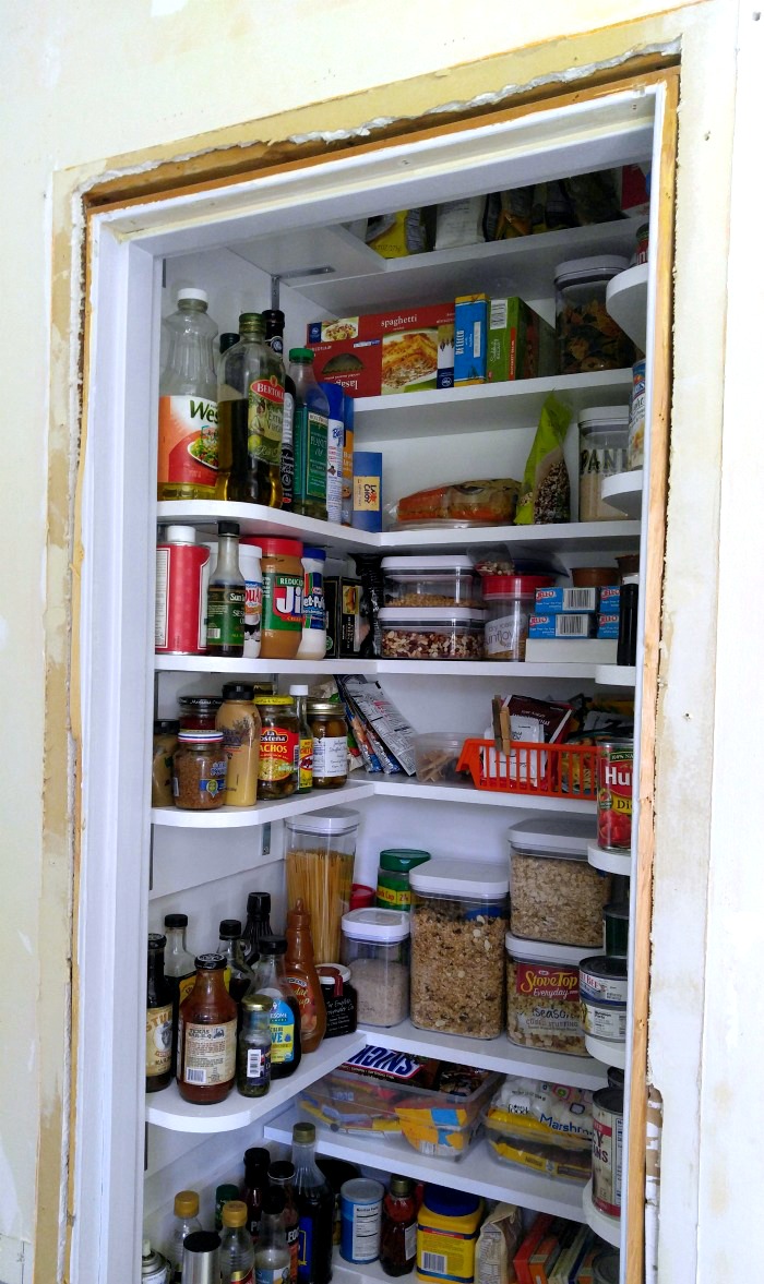 Open pantry with no door