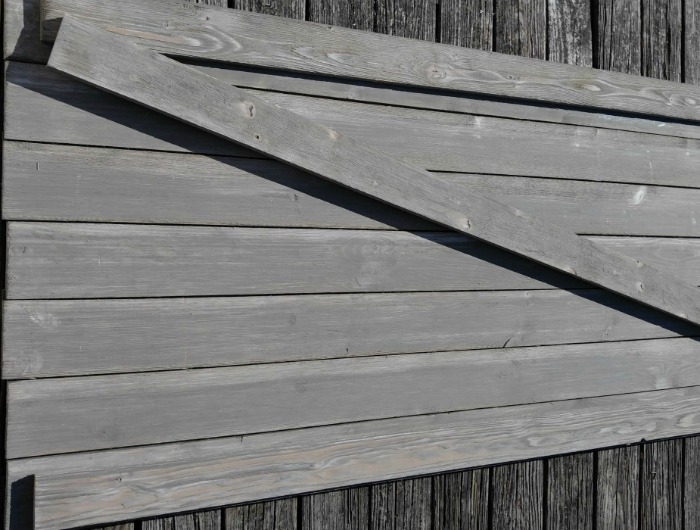 Shiplap board in a medium gray color