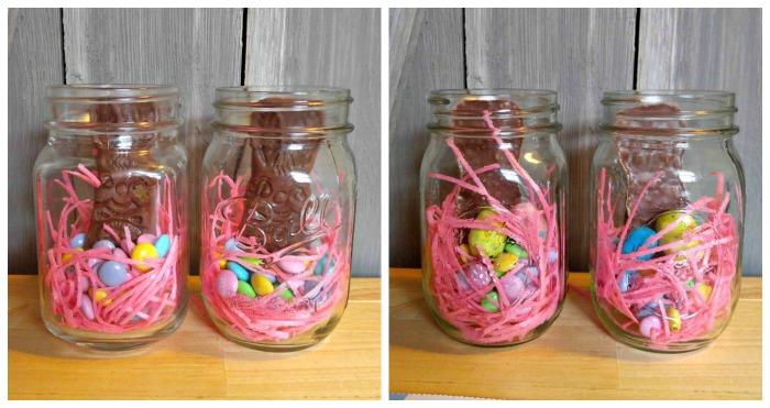 Add Bunnies to jars and also two Robin's eggs to back.