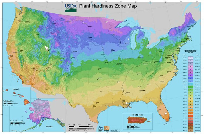 Cold hardiness zones