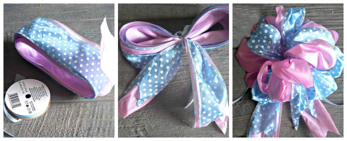 Making the floral bow
