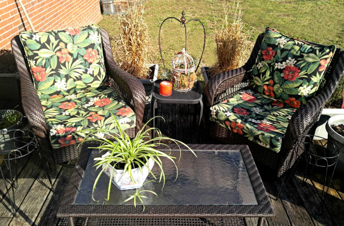 The patio is a great place to place candles. They keep the bugs away and add a touch of decor to a plain patio table