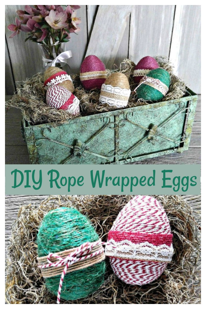 Rope Wrapped Easter eggs