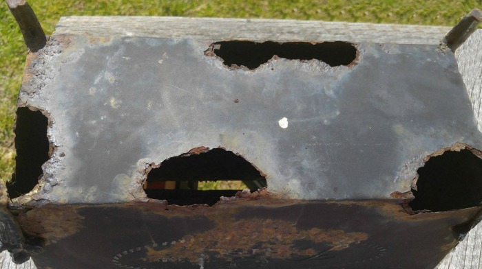 Rust holes on the bottom