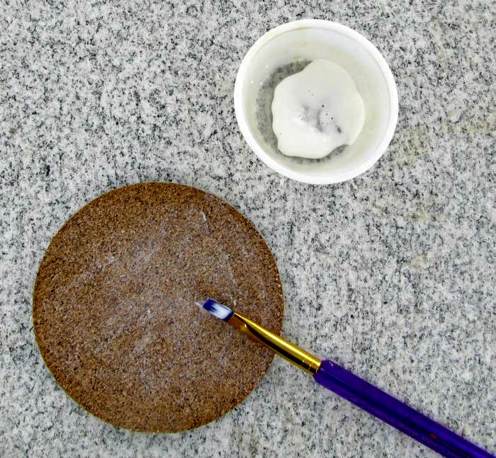 Add Mod Podge to the coaster
