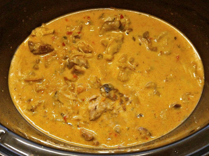 Add coconut milk to the curry