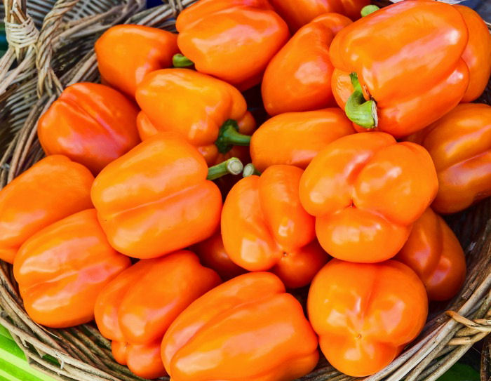 basket of bell peppers
