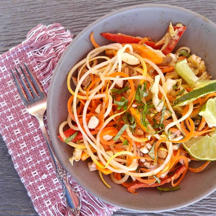 Take a bite of this Asian zucchini noodle salad