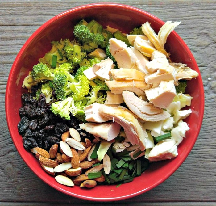 Ingredients for the broccoli salad