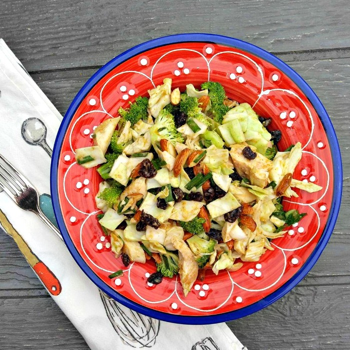 Broccoli Salad with Orange Almond Dressing
