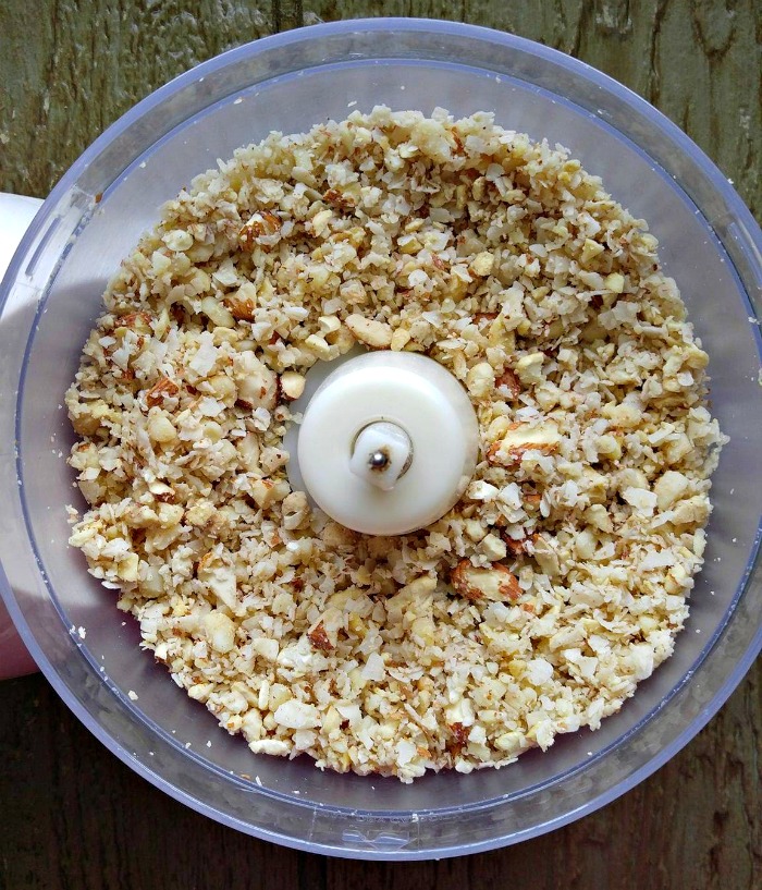 Chopped nuts is easy in a food processor