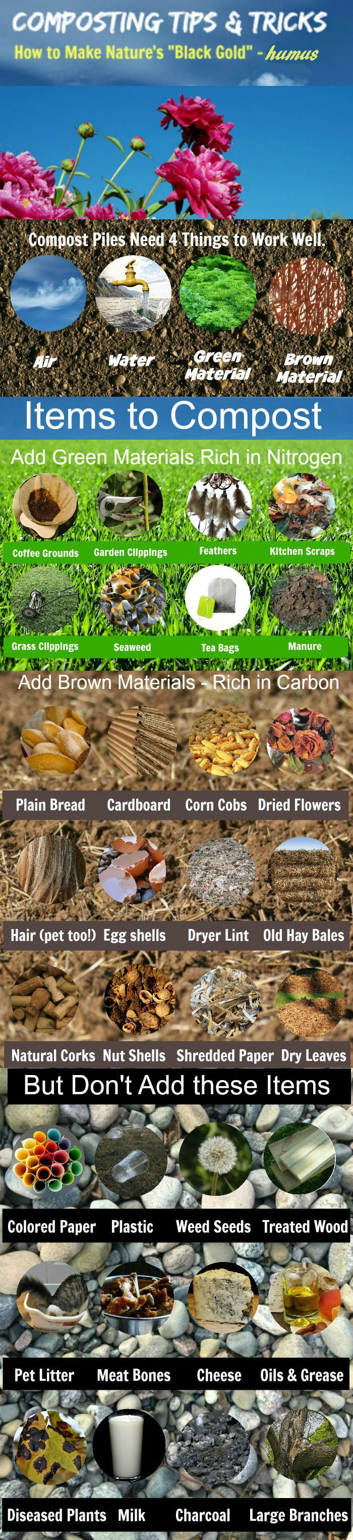 Making your own compost will give you very healthy vegetables and plants and it is very easy to do. These tips should take the mystery out of it for you.
