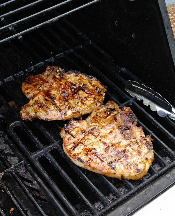 Grilled pork chops
