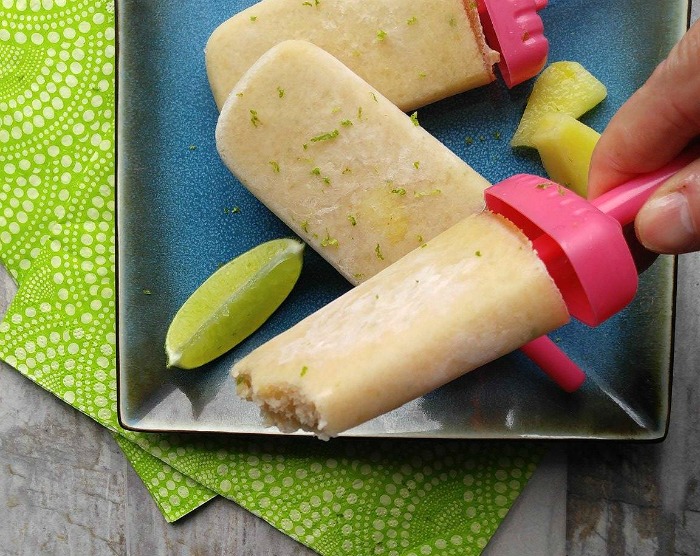 Pina colada popsicles Pina Colada popsicles