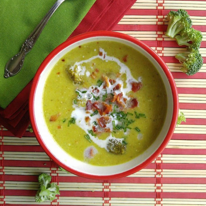 Bowl of broccoli soup