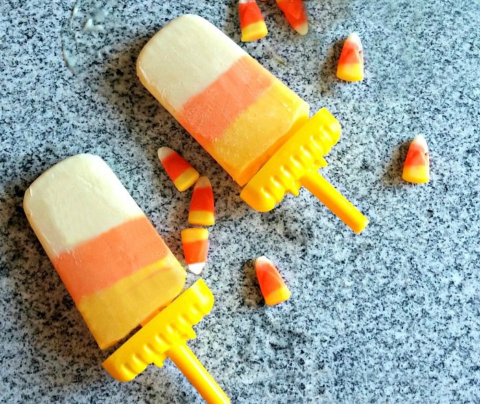 pudding pops that look like candy corn Candy corn pudding pops