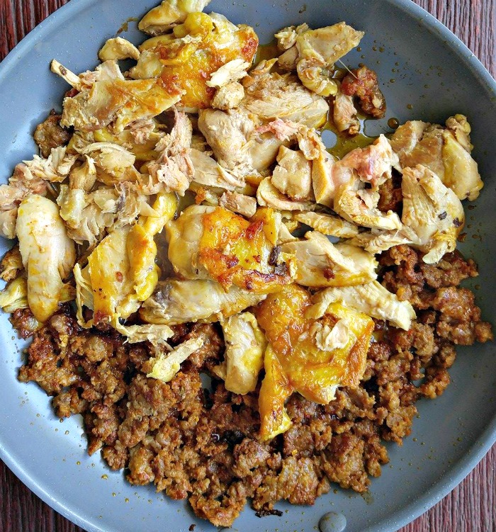 Take the bones from the chicken