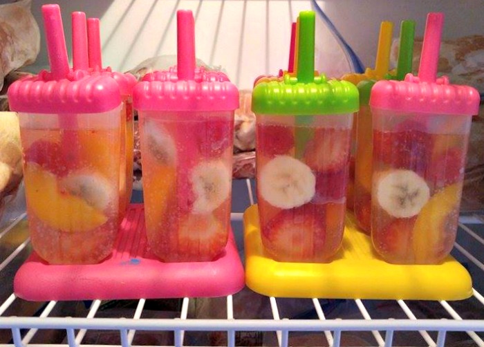 Popsicles in the freezer