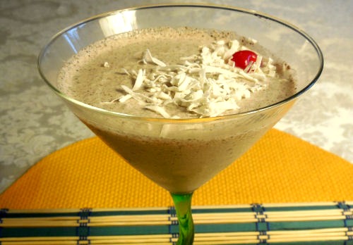 Frozen coconut rum cocktail