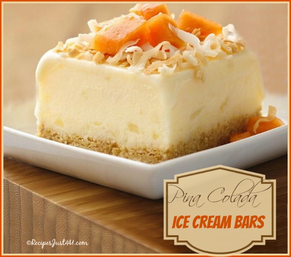 PIna colada ice cream dessert