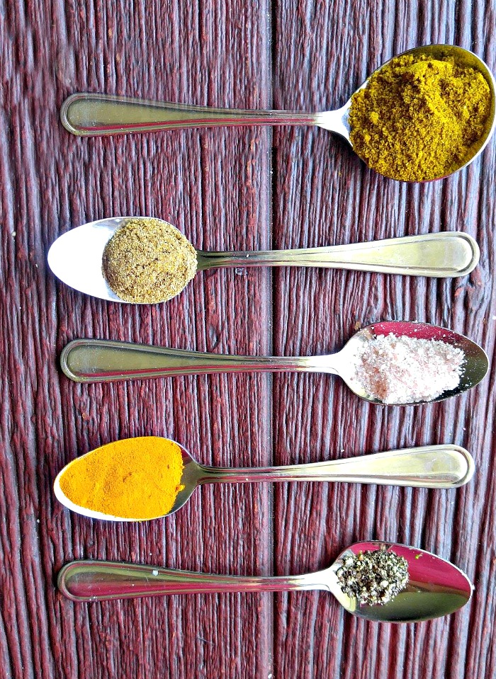 Spices in spoons