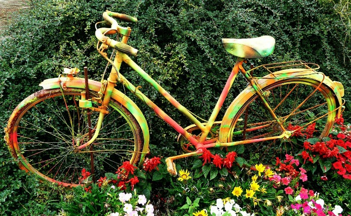 Psychedelic Bicycle Planter Psychedelic Bicycle Planter