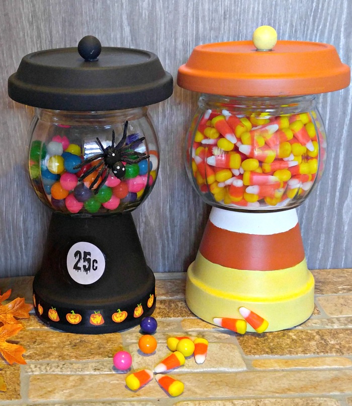 Bubble gum machine and candy corn holder