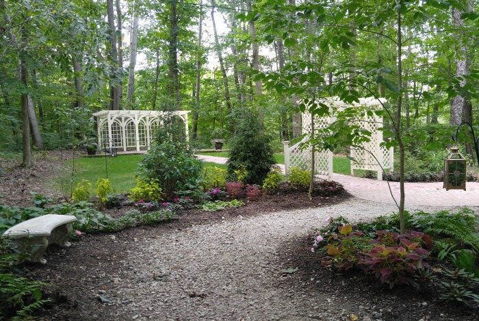 Curved paths in the Secret Garden