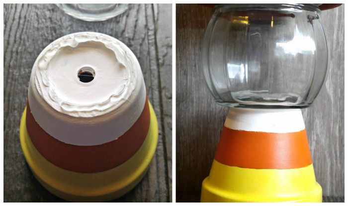 attaching candy jar base