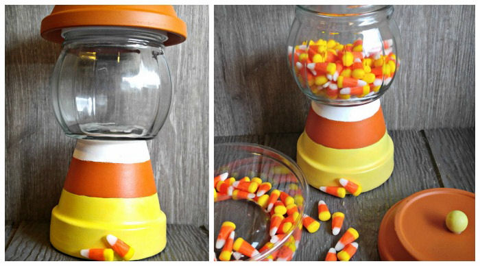 Filling candy jar