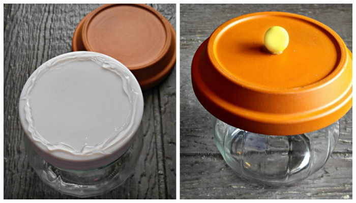 Attaching candy jar lid