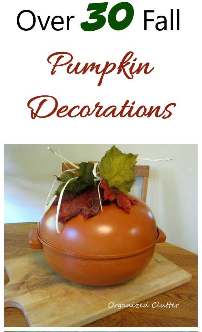 Metal pumpkin with words over 30 fall pumpkin decorations.