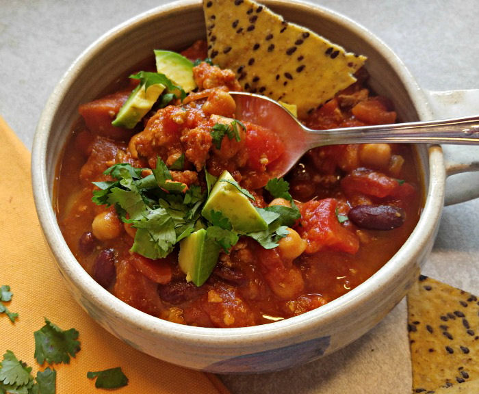 Tasting pumpkin chili