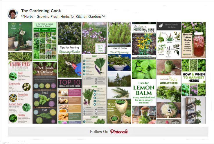 Pinterest Herb garden board