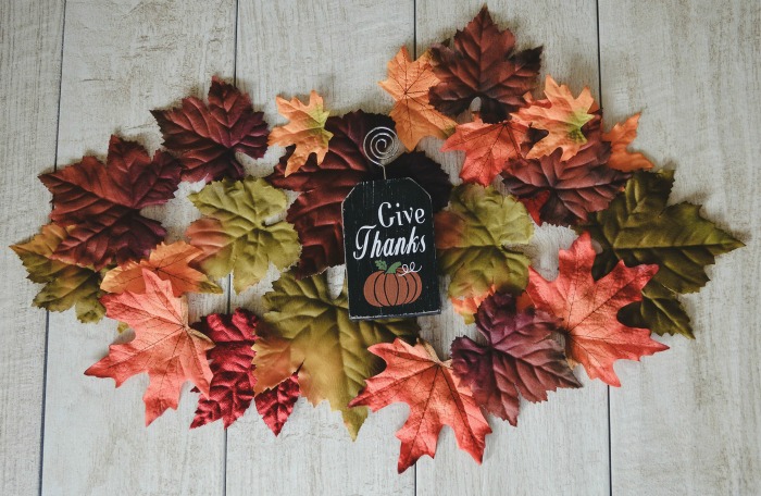 Autumn leaves centerpiece