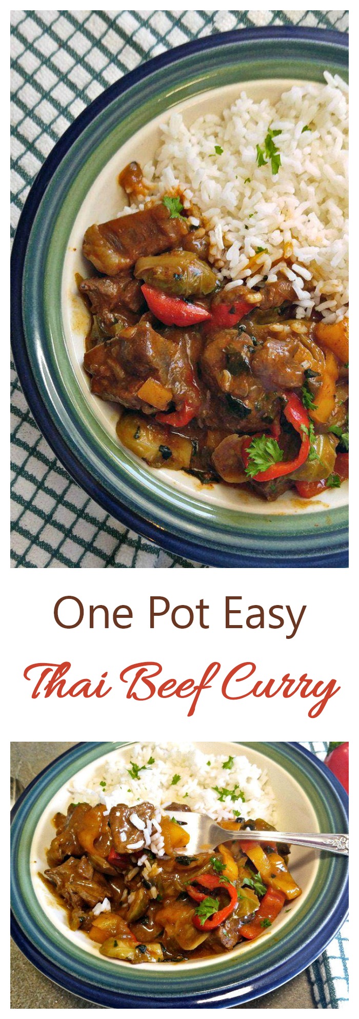This easy one pot beef curry is rich is flavor and is super easy to make #beefcurry #thaicurry
