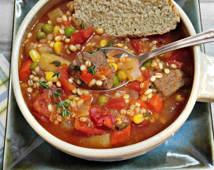 Tasting this delicious Vegetable beef and barley soup