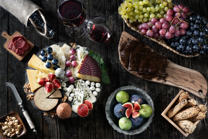 Antipasti presentation for a party.