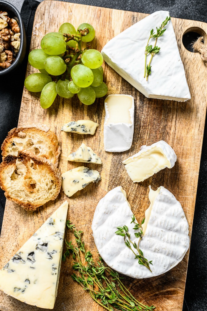 Variety of cheese selections to add to an antipasto platter.