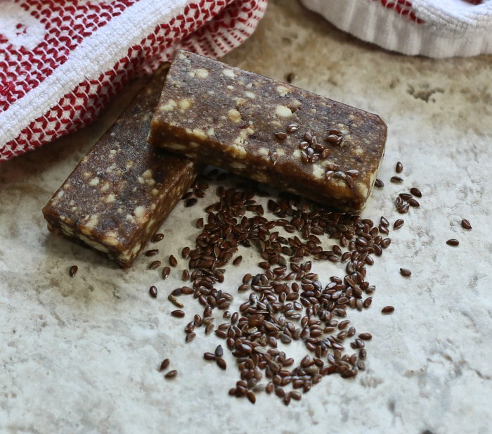 Chia seeds add plant protein to a home made granola bar