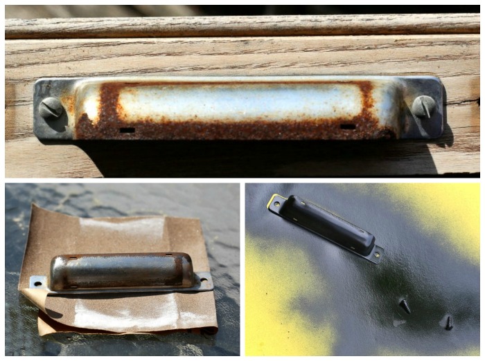 Sanding and painting a drawer pull