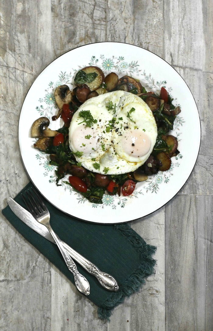 Swiss chard breakfast skillet