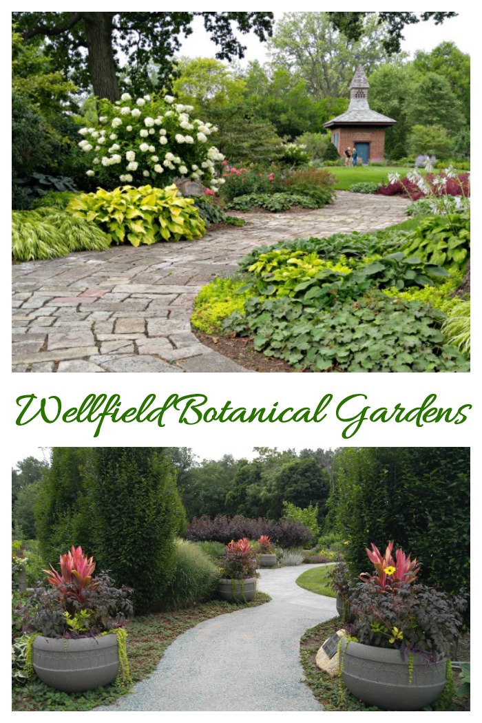 :amdscaped garden paths at Wellfield Botanic Gardens The landscaped paths at Wellfield Botanic Gardens are both rustic and formal