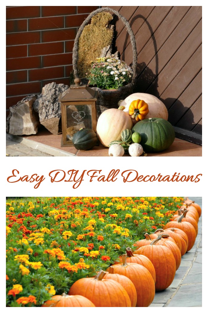 Make decorating for fall easy by using garden supplies