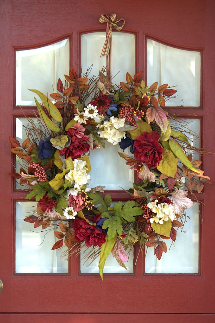 Fall door wreath