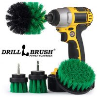 Crock Pot Scrubber - Cast Iron Skillet - Cleaning Supplies - Drill Brush Kitchen Cleaning Kit - Cutting Board, Stove, Sink, Counter-Top, Baseboard, Trash Can, Tile and Flooring - Grout Cleaner