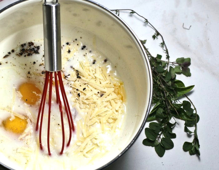 Egg and cheese mixture