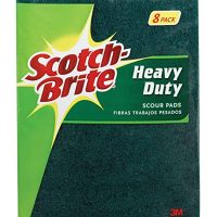 3M pad01 Heavy Duty Scour Pad, 1, Green, 8